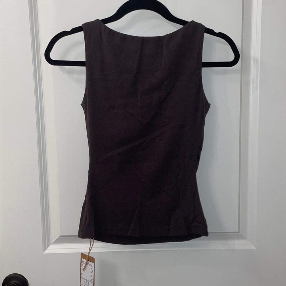 OGL Cotton Stretch Cotton Boatneck Brami Built-In Bra Dark Gray Size XS NWT!! - Picture 12 of 12